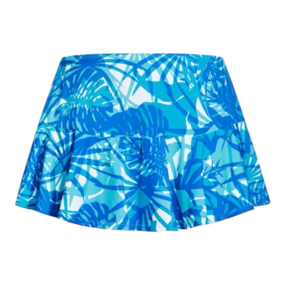 Avenue Vibrant Blue and White Swim Skirt Size 16 - Picture 3 of 11